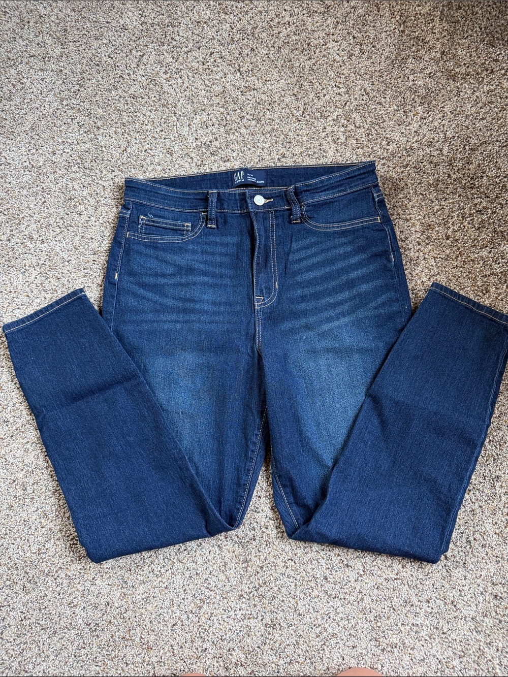 GAP Women’s Indigo High Rise Slim Straight Jeans - Inseam: 26”